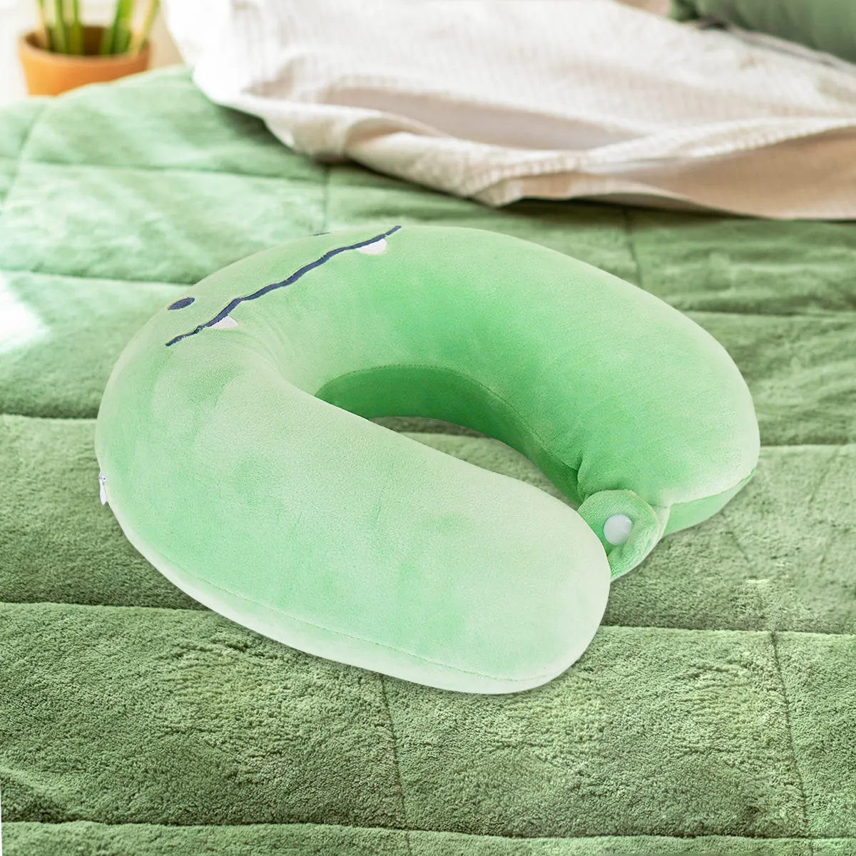 Almohada de Viaje para Cuello, color Verde