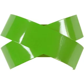 Aplique rectangular metal verde