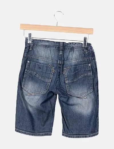 Benetton Pantalón denim azul marino