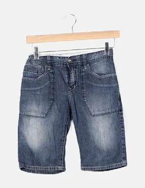 Benetton Pantalón denim azul marino