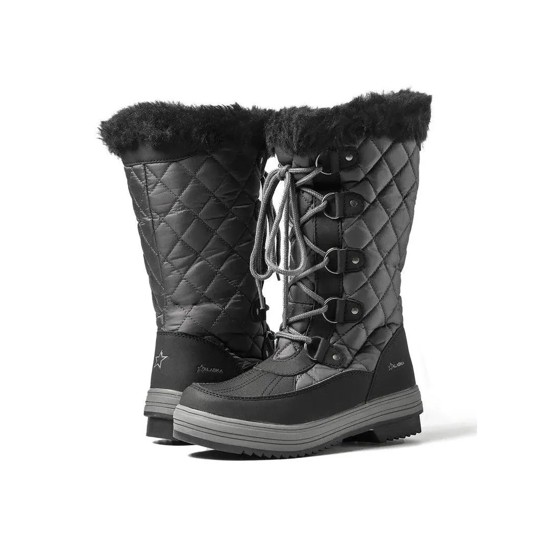 Botas Alaska Zafiro Impermeables Mujer Gris Negro