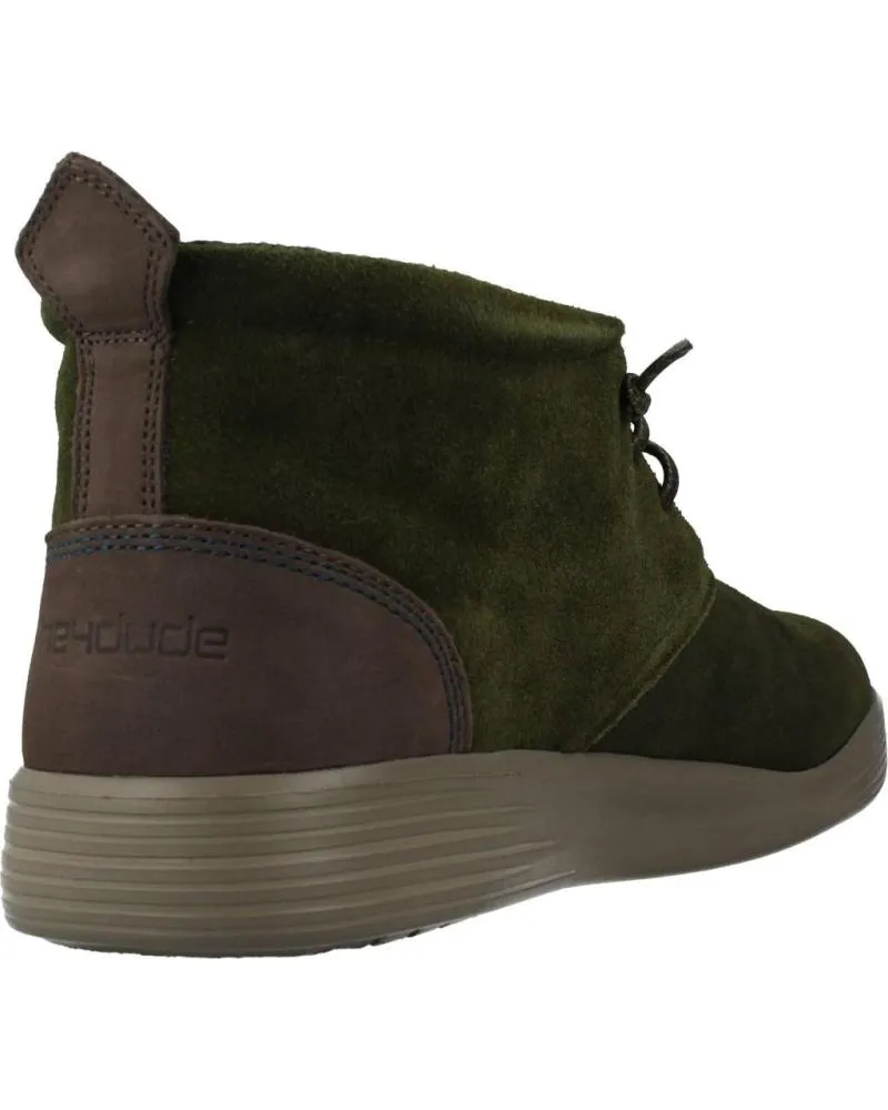 Botines de Hombre HEY DUDE JO SUEDE VERDE