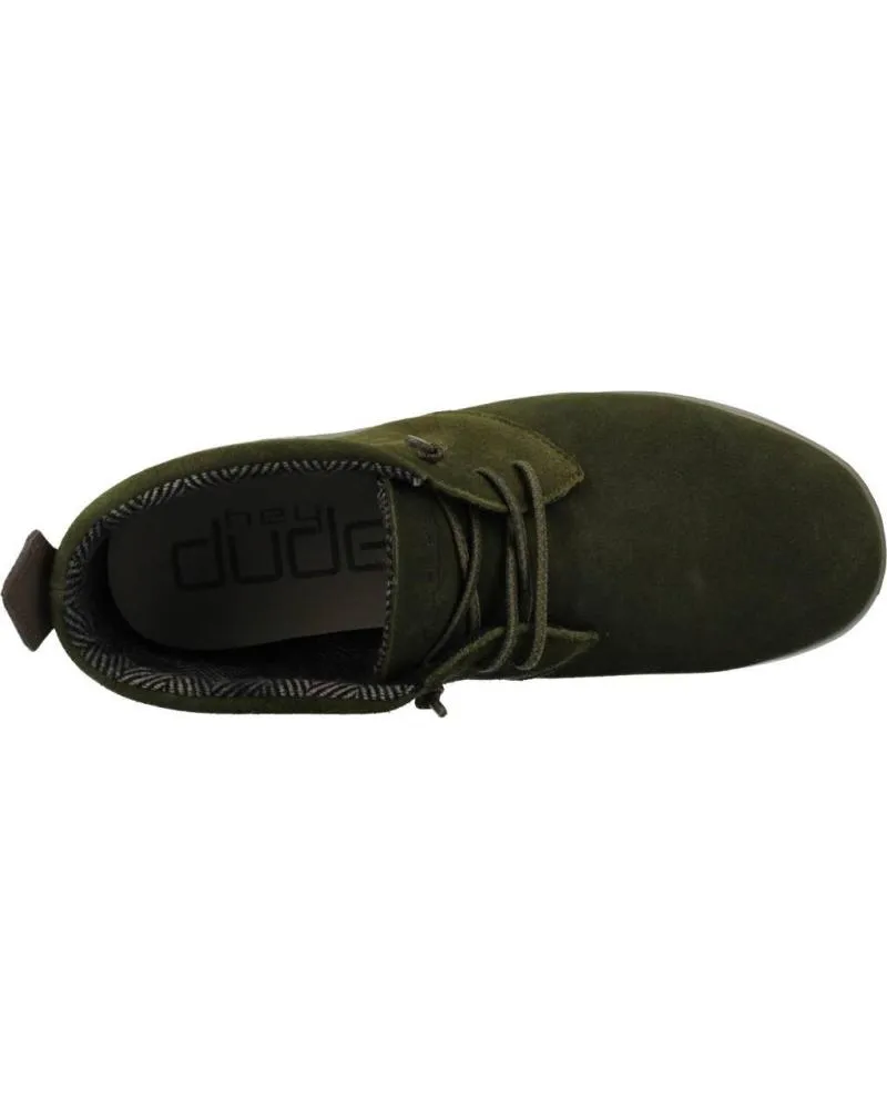 Botines de Hombre HEY DUDE JO SUEDE VERDE