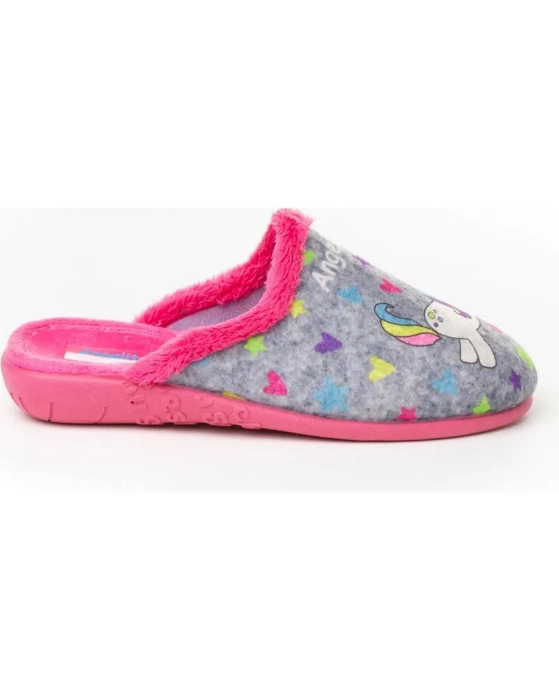 Calzado de casa de Niña ANGELITOS PANTUFLA UNICORNIO 134 GRIS