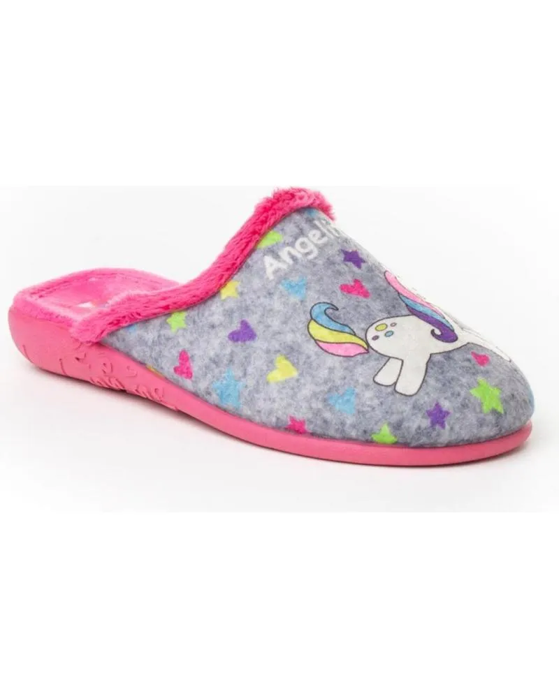 Calzado de casa de Niña ANGELITOS PANTUFLA UNICORNIO 134 GRIS