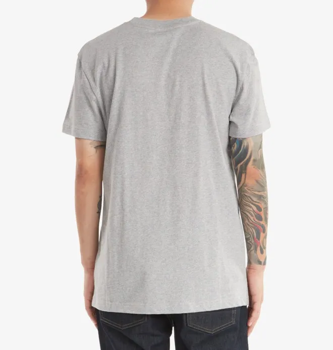 Camiseta DC Shoes manga corta básica para hombre HALF WAY GRIS HEATHER (knfh) Ref. EDYZT04223 gris logo pecho