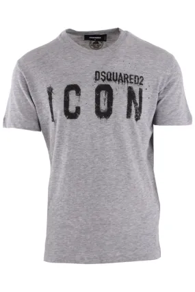 Camiseta gris con logo Icon Spray