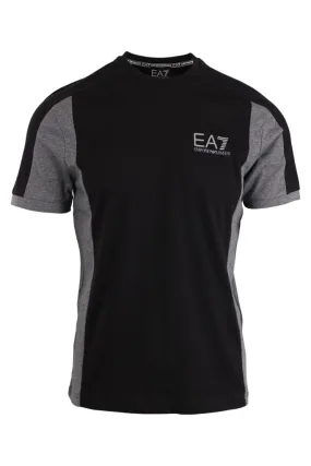 Camiseta negra con gris con logo lux identity gris