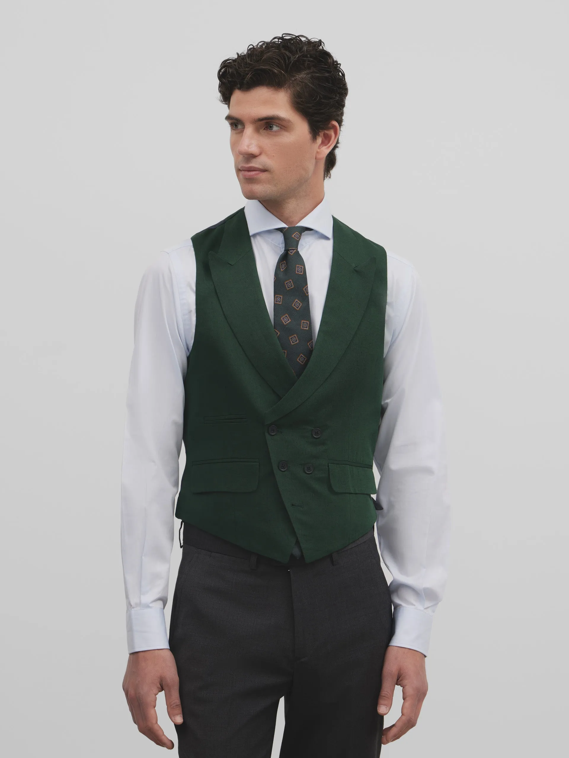 Chaleco chaque tailoring verde oscuro