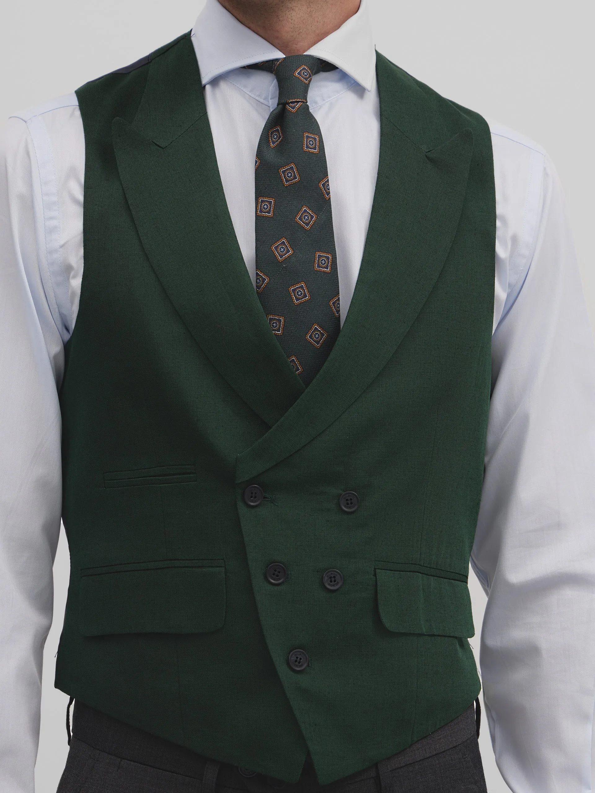 Chaleco chaque tailoring verde oscuro