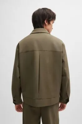 Chaqueta de tejido elástico técnico con botones