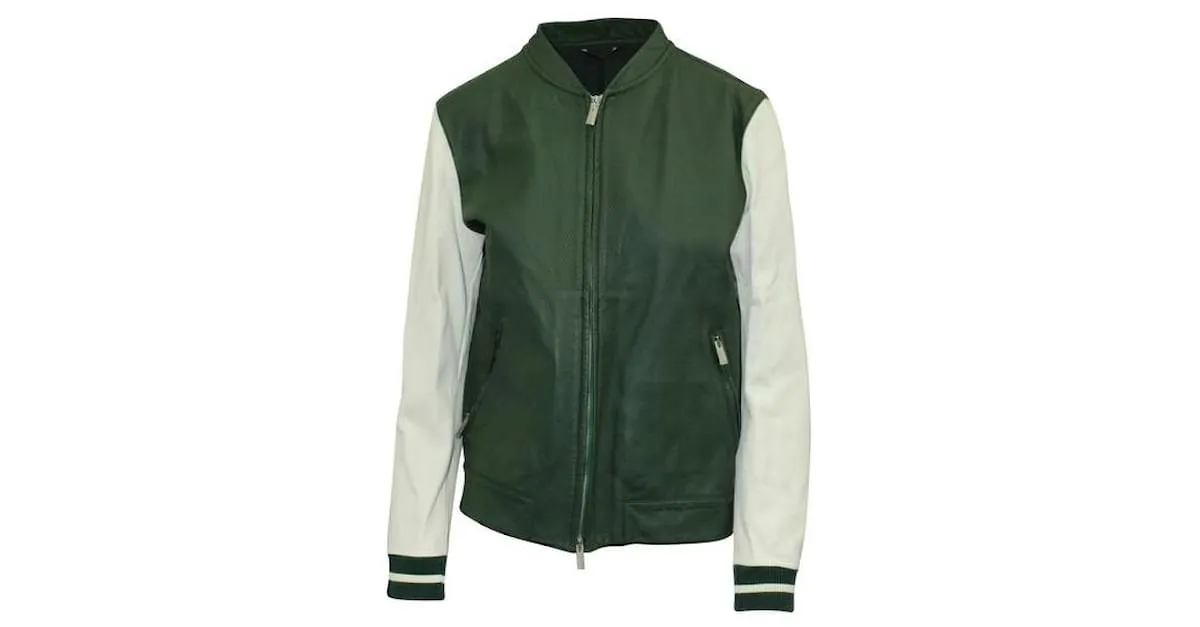 Chaqueta negra y verde Fendi 