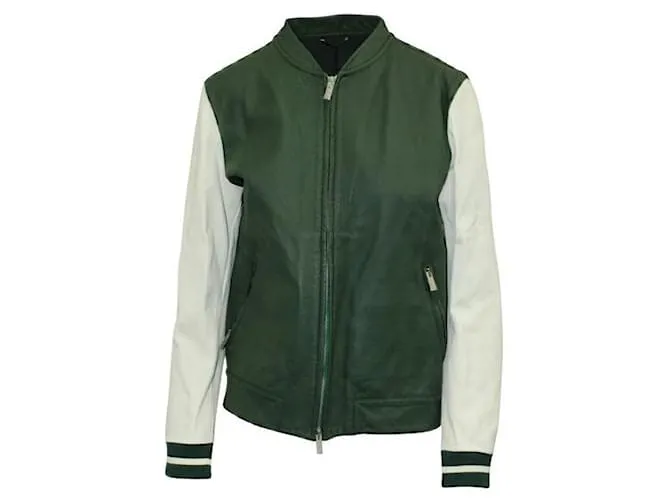 Chaqueta negra y verde Fendi 