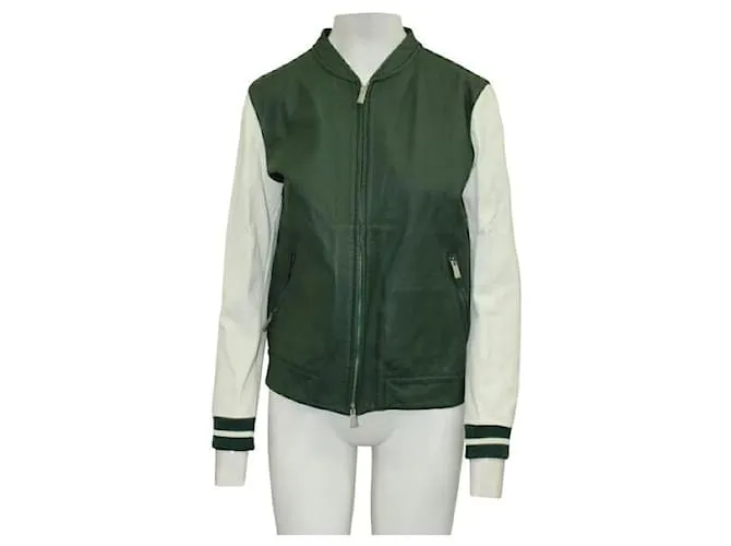 Chaqueta negra y verde Fendi 