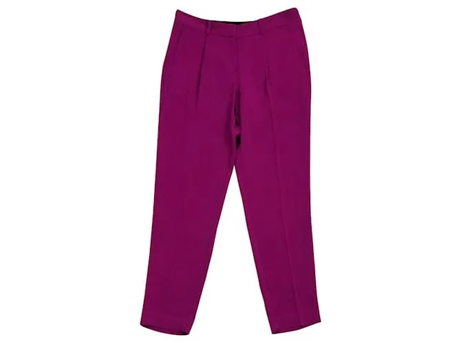 Diane Von Furstenberg Pantalón de crepe DvF Jacques Cady magenta Rosa Púrpura Fucsia 