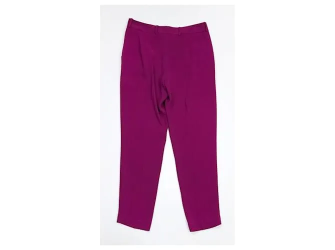 Diane Von Furstenberg Pantalón de crepe DvF Jacques Cady magenta Rosa Púrpura Fucsia 