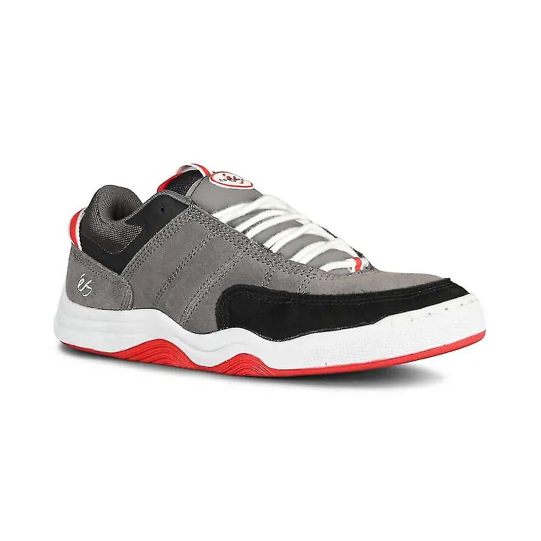 eS TJ Rogers Evant Skate Shoes - Gris / Negro / Rojo