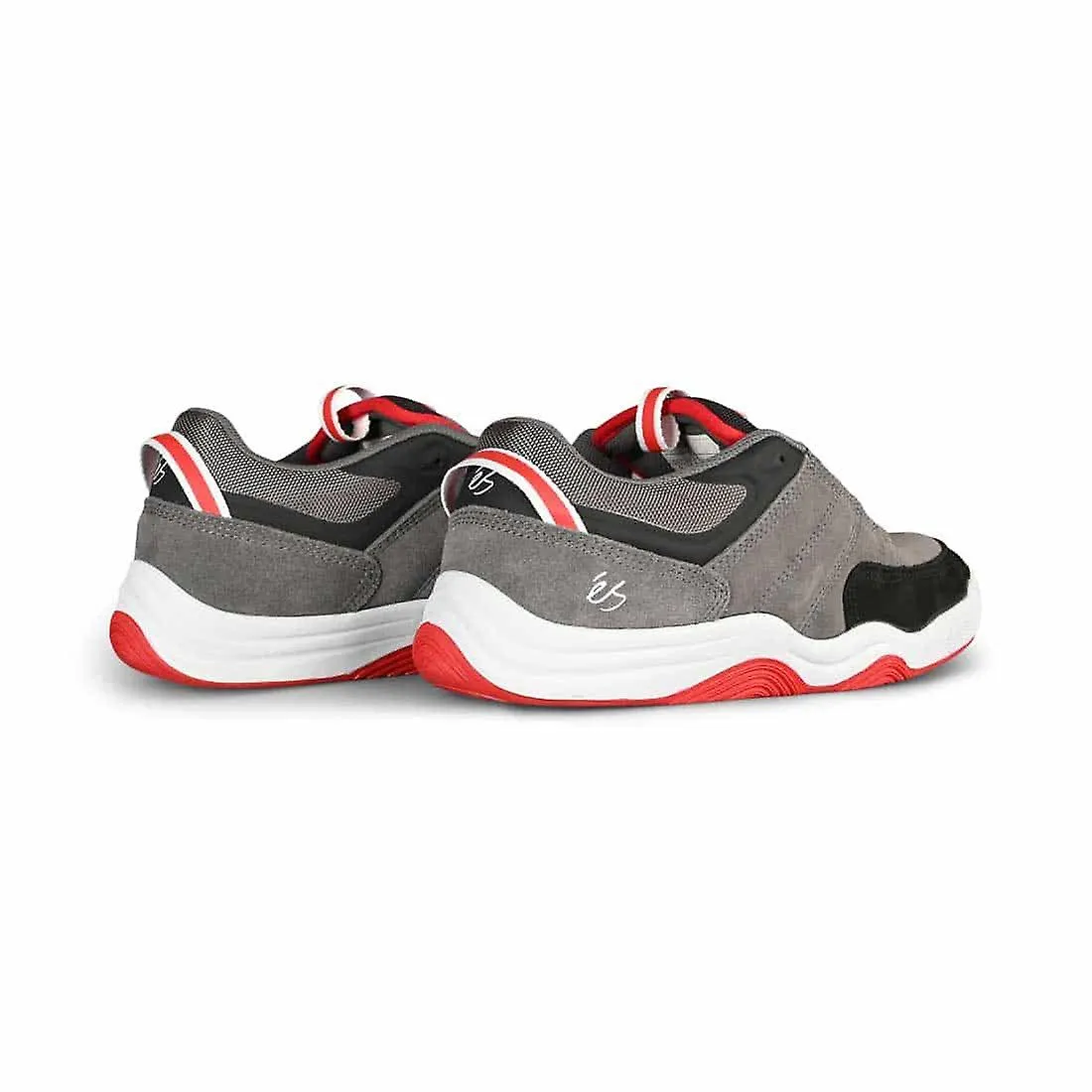 eS TJ Rogers Evant Skate Shoes - Gris / Negro / Rojo