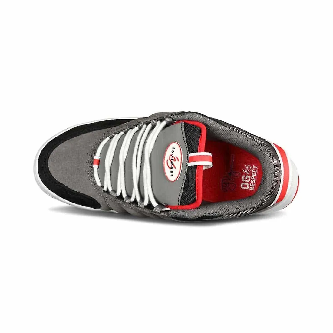 eS TJ Rogers Evant Skate Shoes - Gris / Negro / Rojo