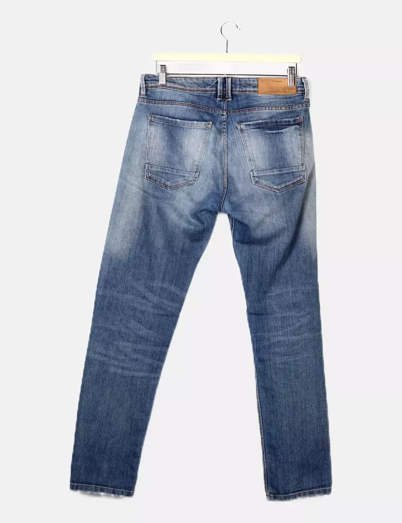 Lefties Pantalón denim azul marino