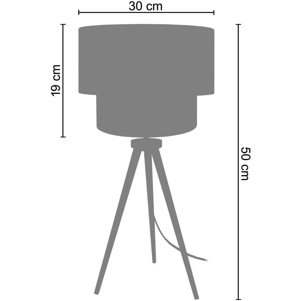 Lámpara de Mesa redondo madera natural y verde petróleo