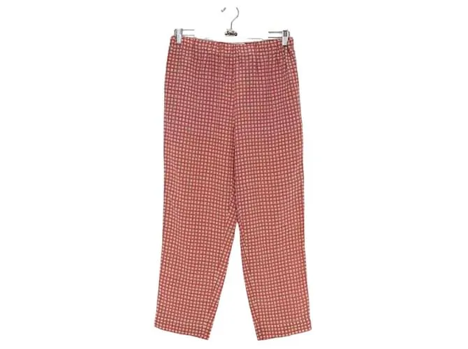 Marni Pantalón recto de seda Roja 