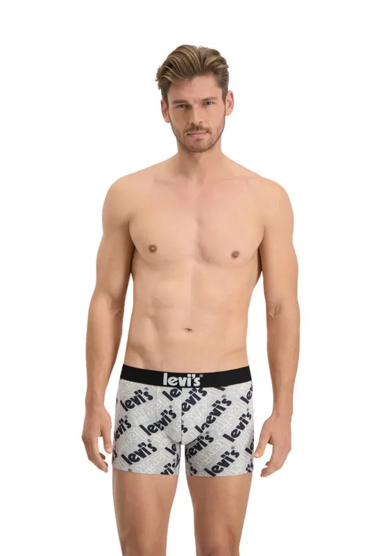 Pack 2 Boxers Levi´s en gris con logo grande y negro