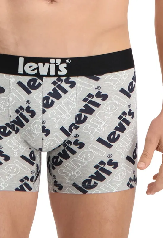 Pack 2 Boxers Levi´s en gris con logo grande y negro