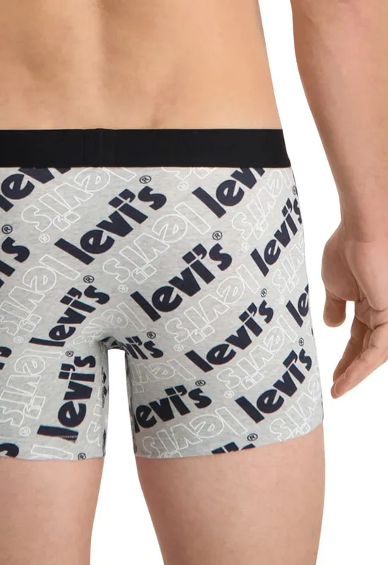 Pack 2 Boxers Levi´s en gris con logo grande y negro