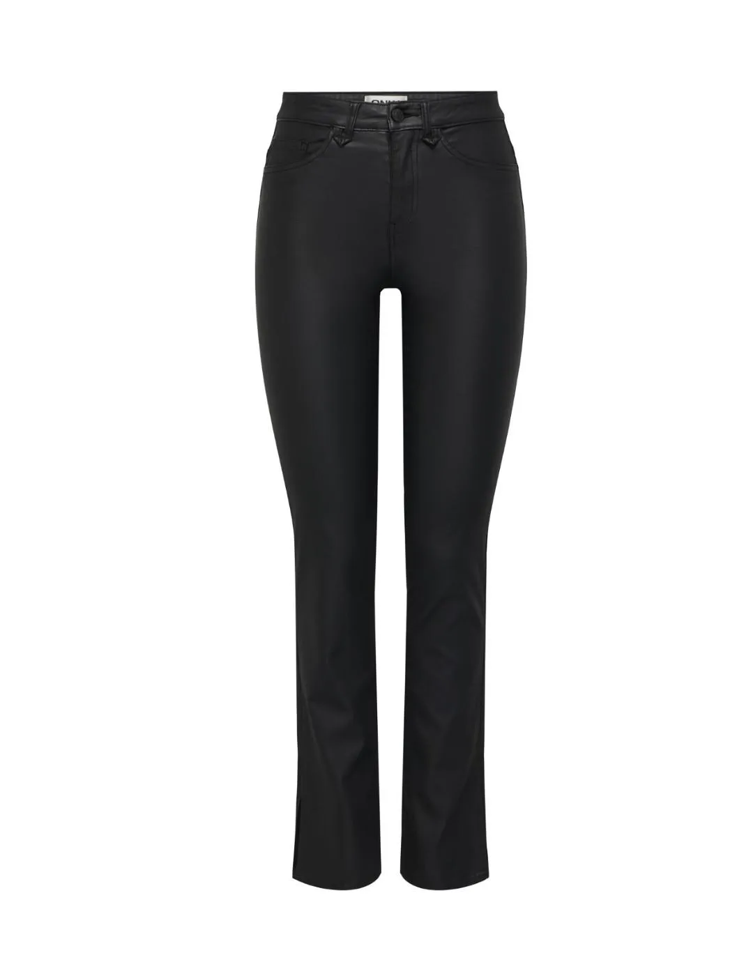 Pantalón Only Fern negro de polipiel straight para mujer