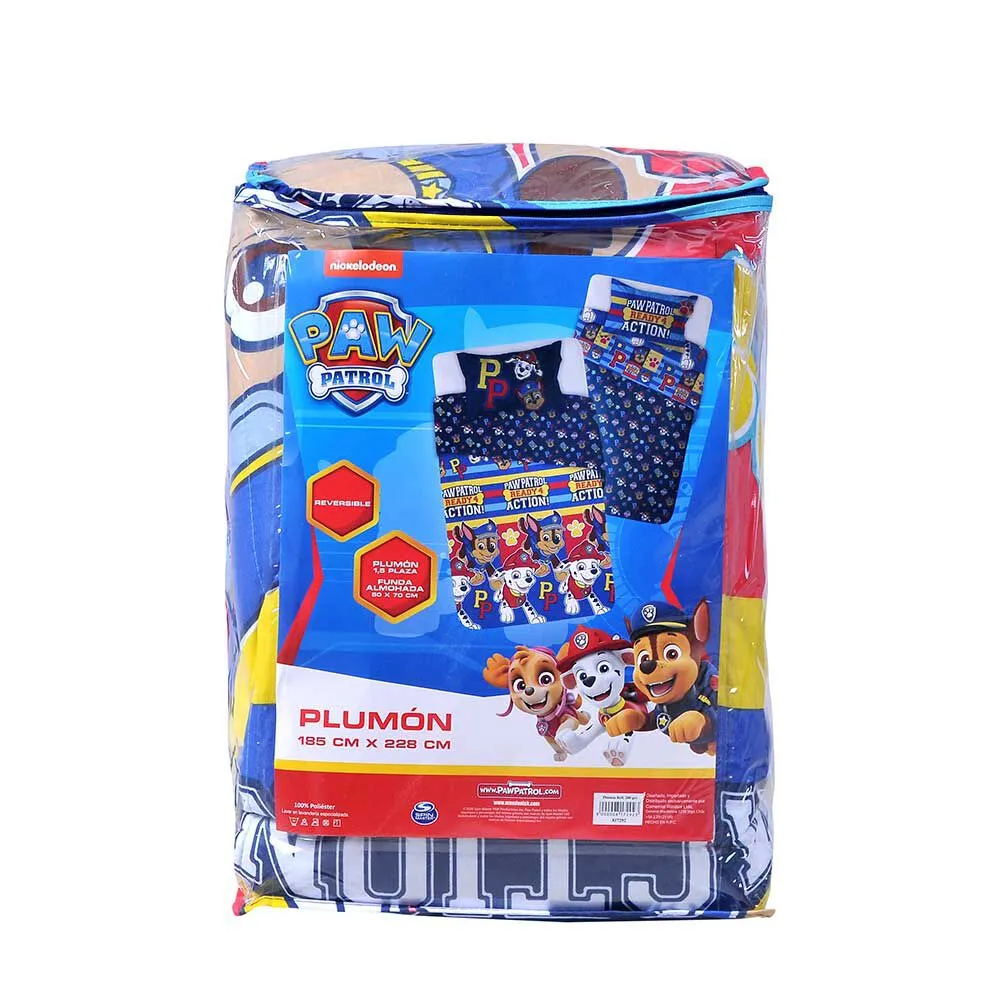 Plumón Infantil Paw Patrol 1,5 Plazas Action Niño