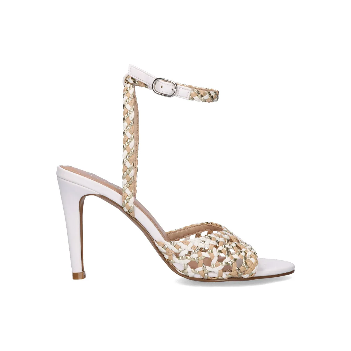 SANDALIA TACÓN EXÉ REBECA-447 WHITE BEIGE