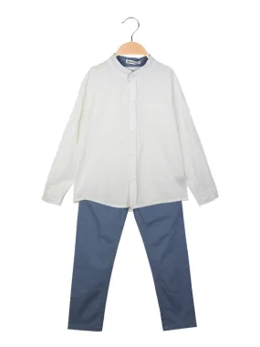 Street Porter Conjunto infantil 2 piezas con camisa cuello mao