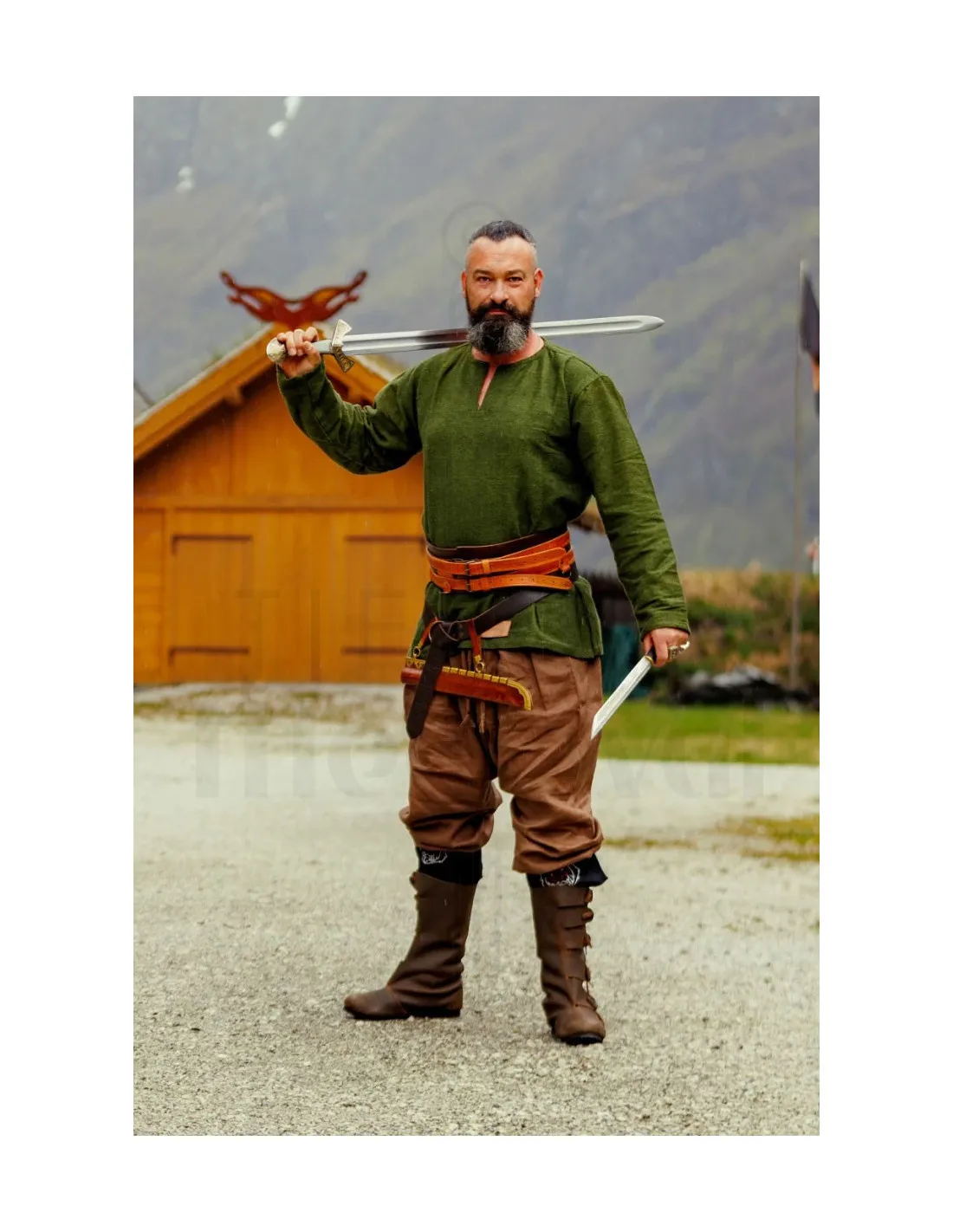 Túnica vikinga Ivar, verde