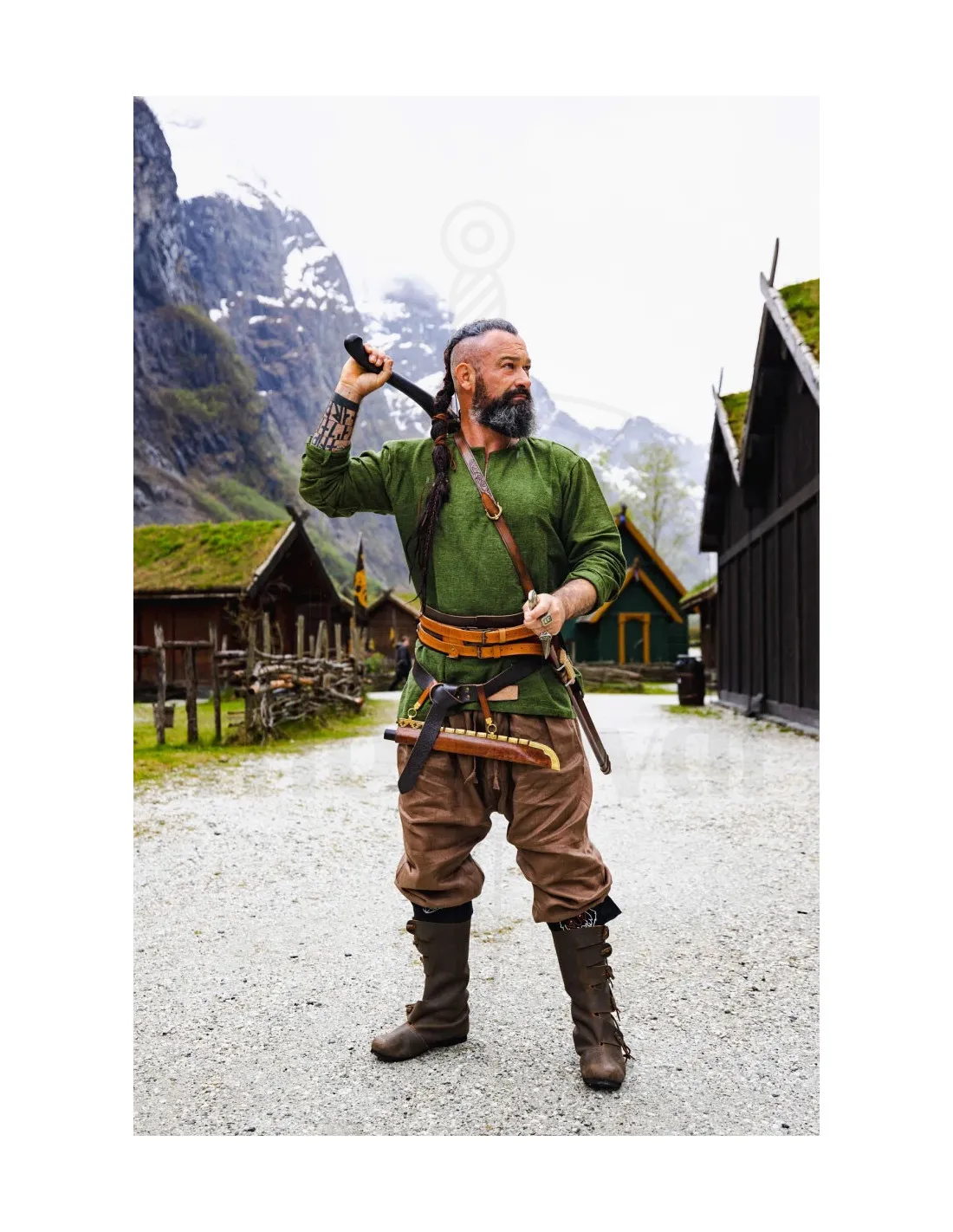 Túnica vikinga Ivar, verde