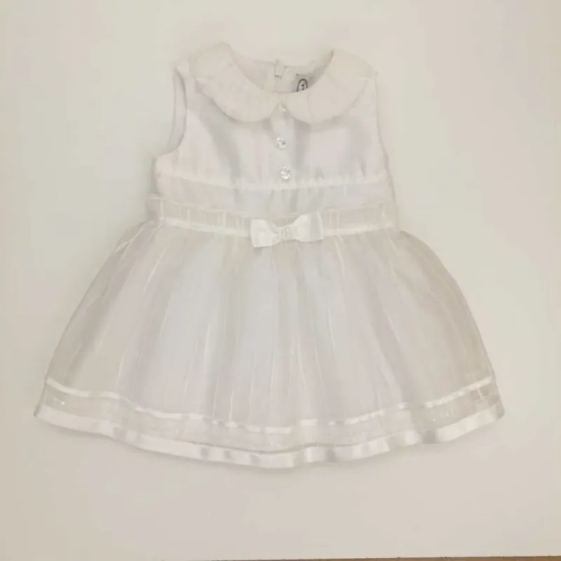 Vestido Bebé de Vestir Blanco con Tul