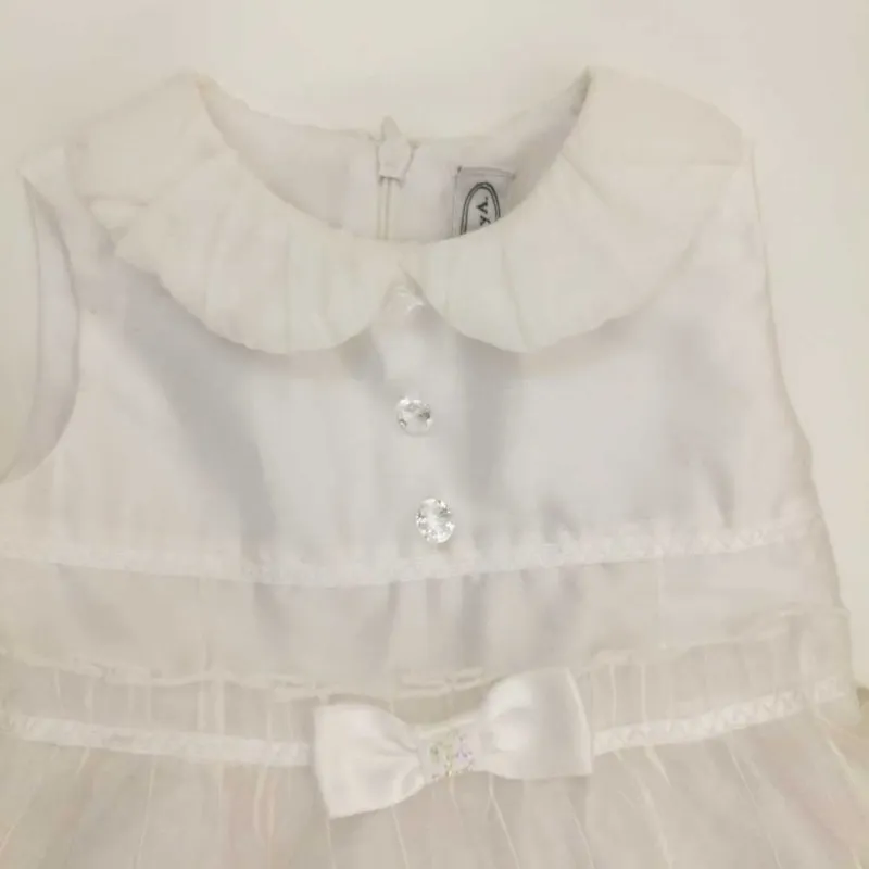 Vestido Bebé de Vestir Blanco con Tul