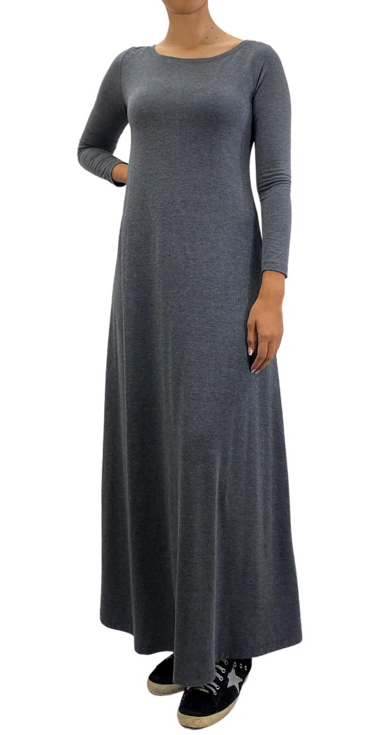 VINTAGE Vestido Maxi Gris