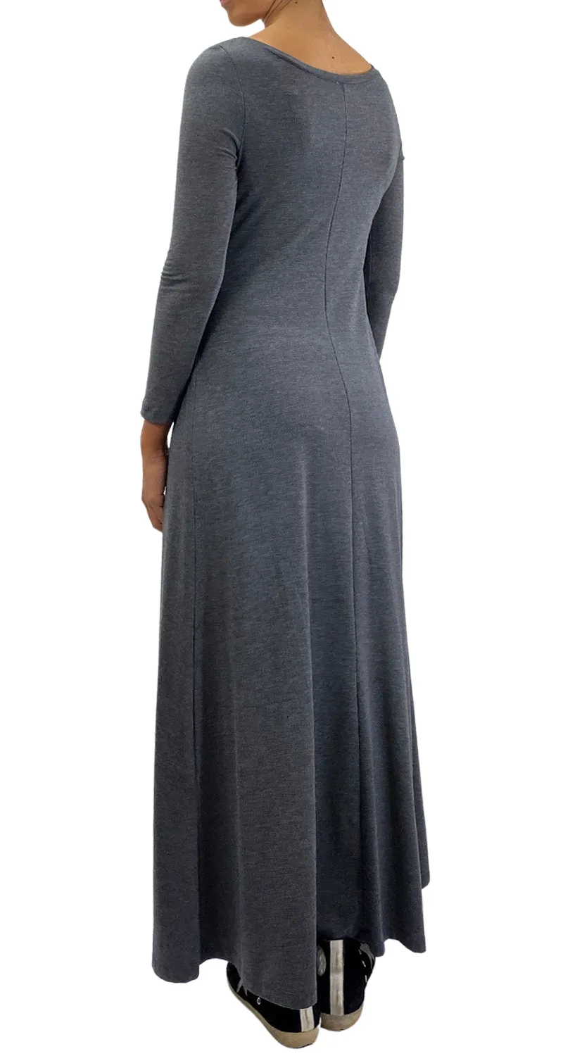 VINTAGE Vestido Maxi Gris