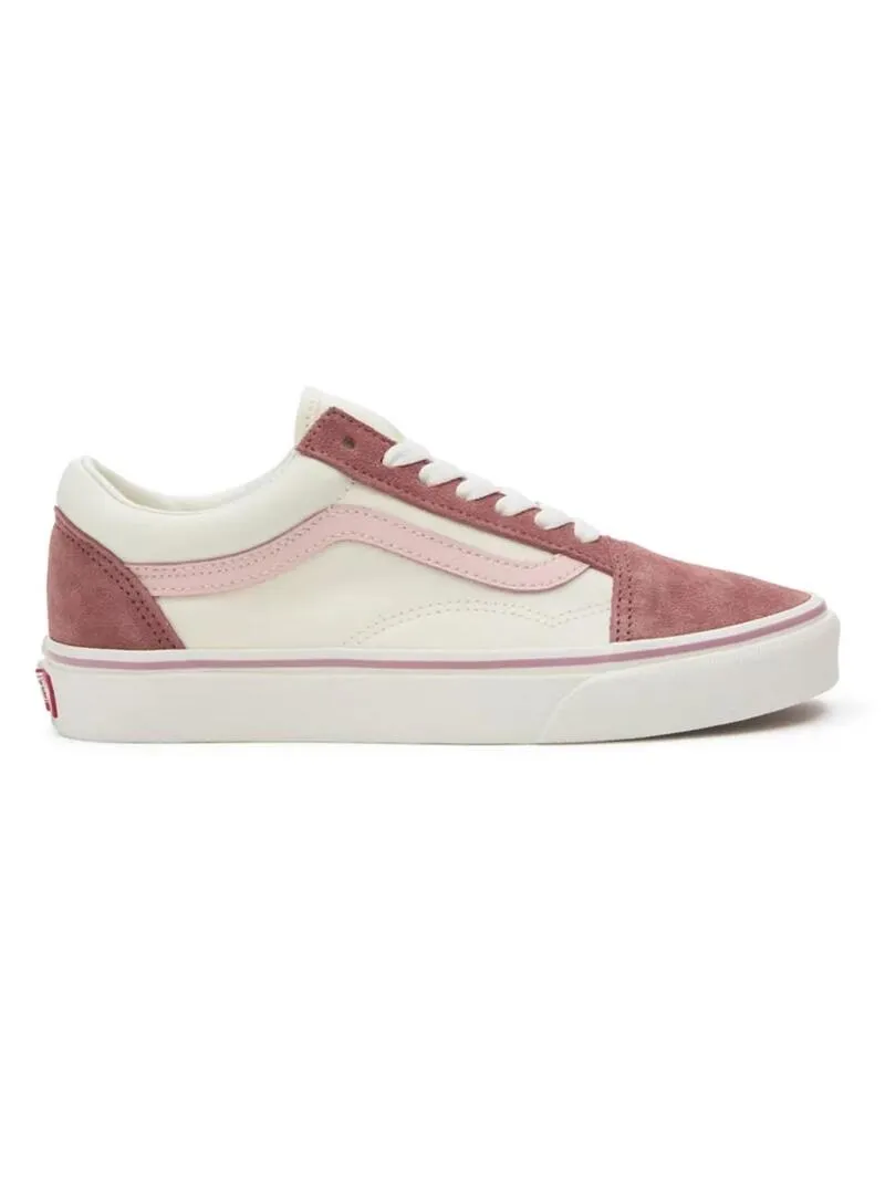 Zapatilla Mujer Vans Old Skool Blanca Rosa