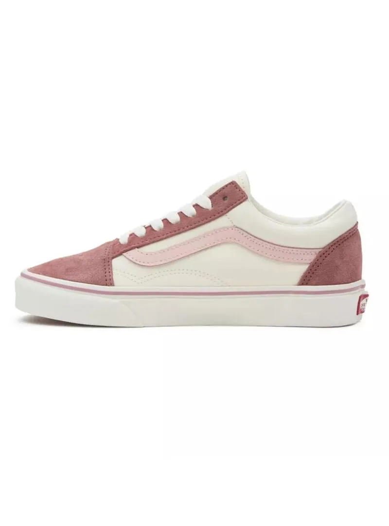 Zapatilla Mujer Vans Old Skool Blanca Rosa