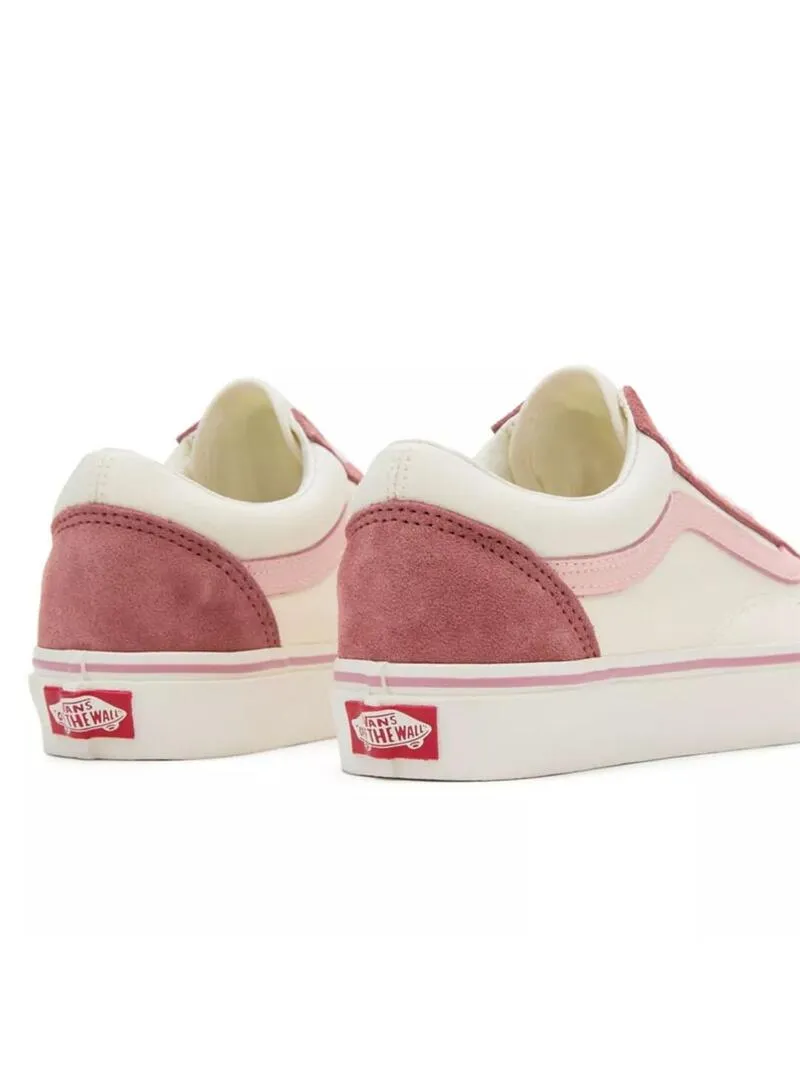 Zapatilla Mujer Vans Old Skool Blanca Rosa