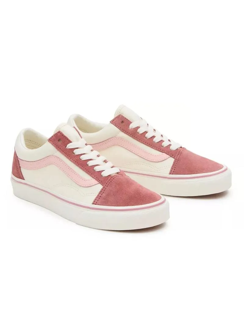 Zapatilla Mujer Vans Old Skool Blanca Rosa