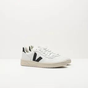 ZAPATILLA- VEJA - V-10 LEATHER EXTRA WHITE BLACK VX020005