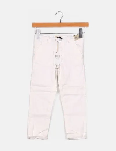 Zippy Pantalón chino blanco básico