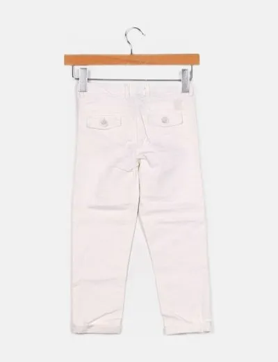 Zippy Pantalón chino blanco básico