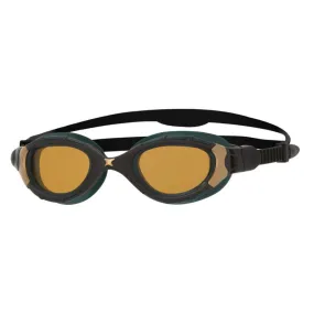 Zoggs gafas Predator Flex Titanium Reactor Negro Dorado Reactor Titanium Small